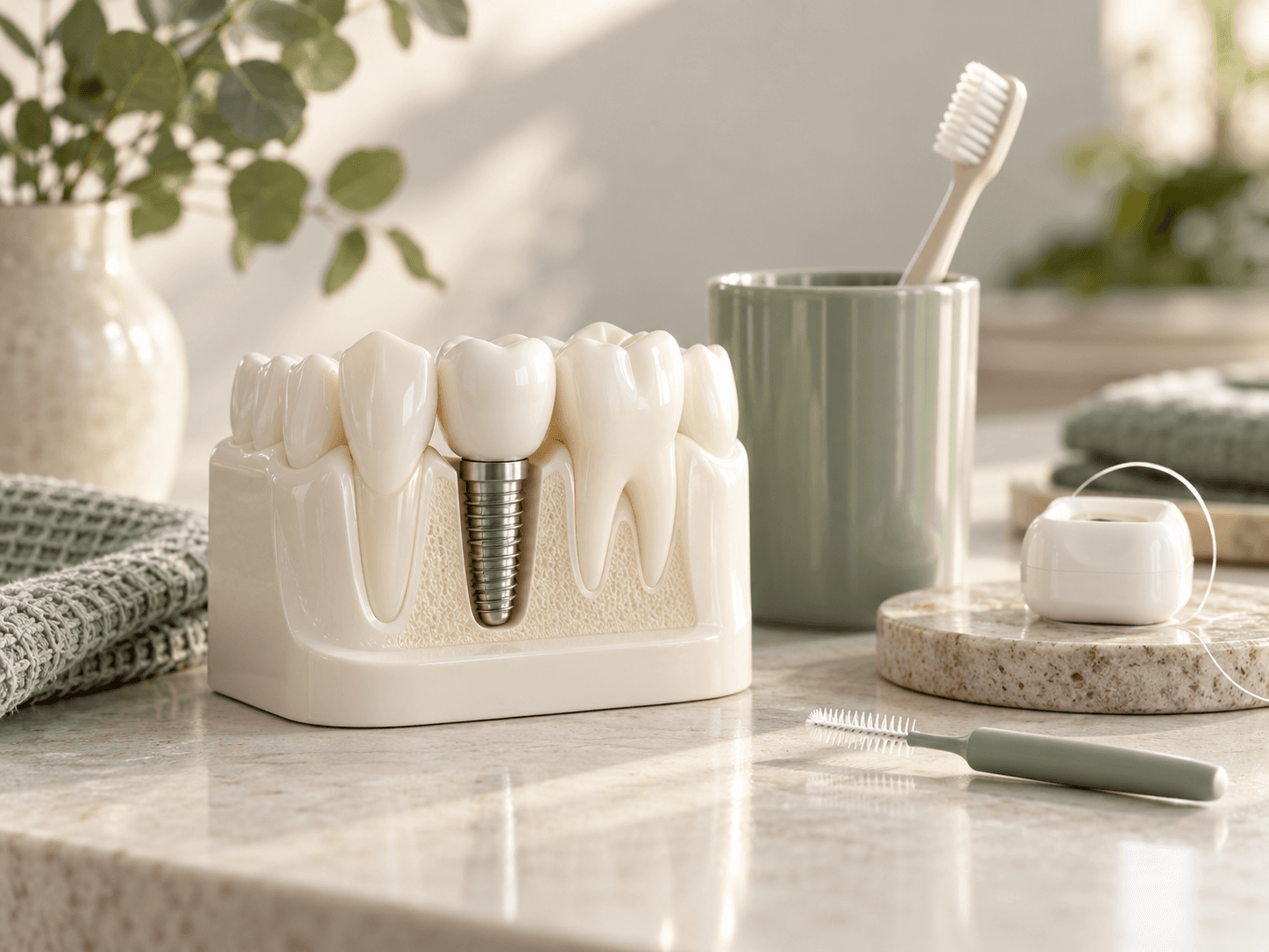 Dental implant consultation and treatment planning in a modern dental setting