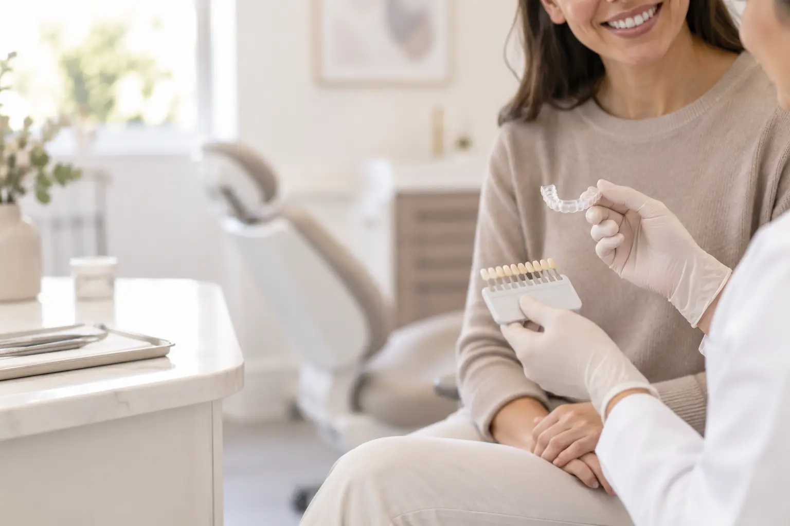 Welcoming consultation between a patient and a dentist